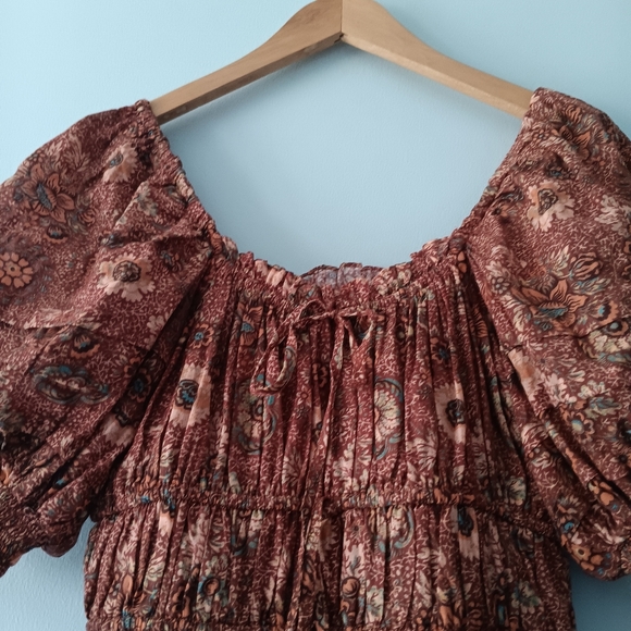 Ulla Johnson Juniper Smocked Waist Puff Sleeve Dress Size 00 Mini - Picture 4 of 7